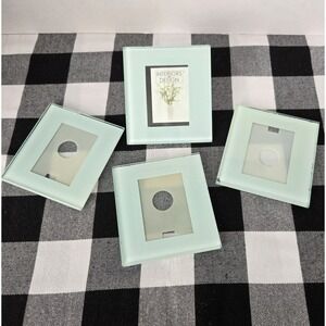 Interiors Design 4 Picture Frame Coasters Hold 2" X 2.5" Photo /Art Piece